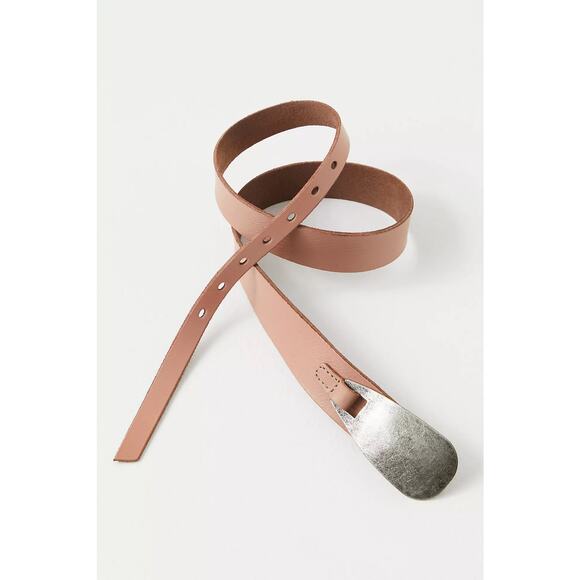 Free People Oyster Bay Leather Belt –Black/Fawn/Butter Cup Antique Silver Buckle main image 6